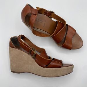 J. Crew Suede Platform Sandals Size 7
